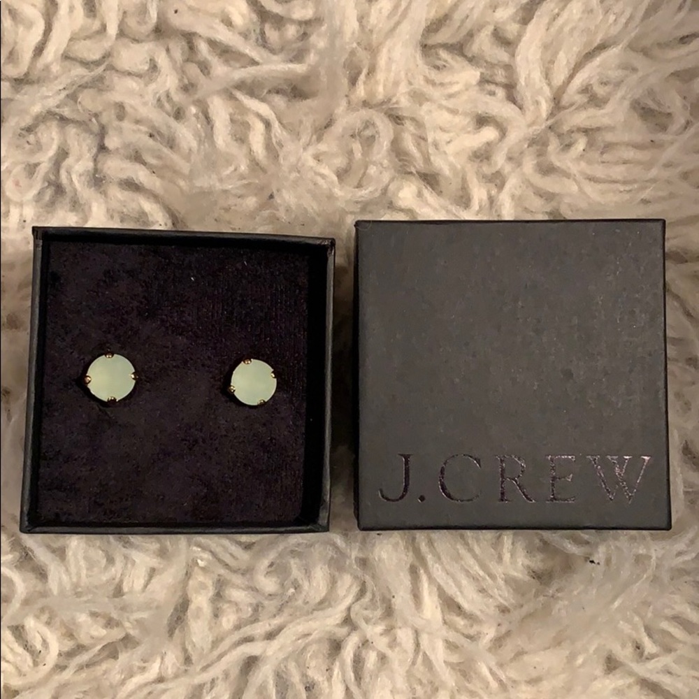 Pastel aquamarine stud earrings